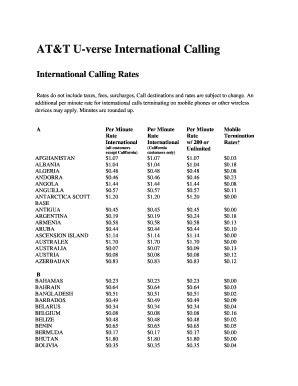 at&t overseas call rates
